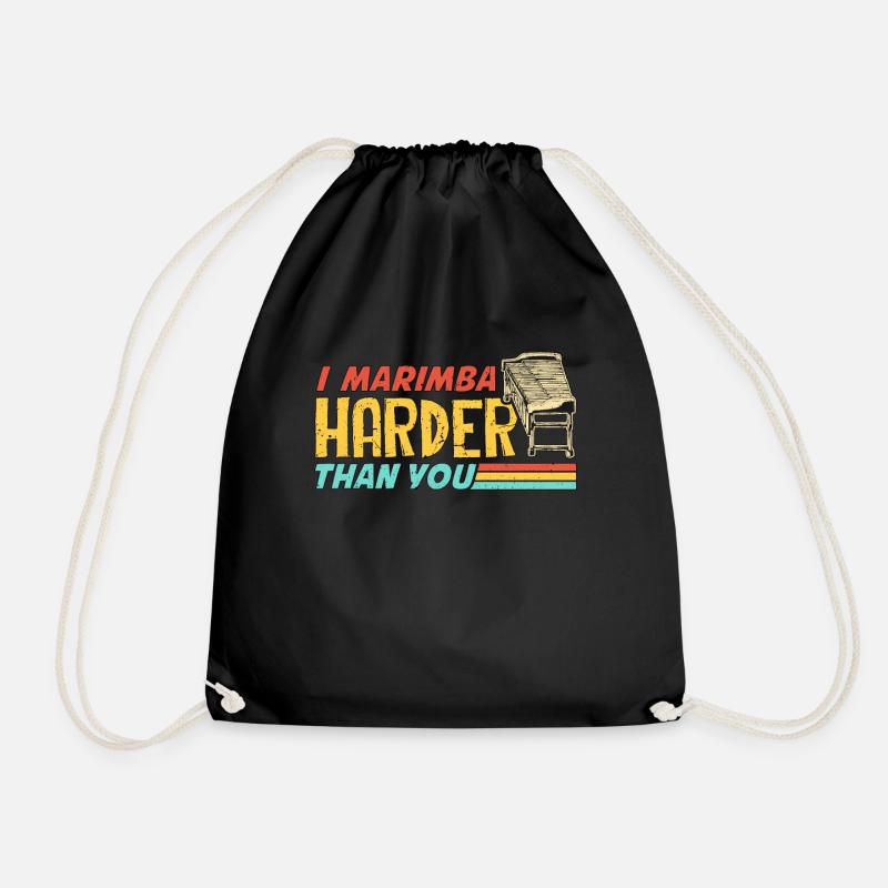 I Marimba Harder Than Retro Mallets Marimba Player - Turnbeutel - Schwarz