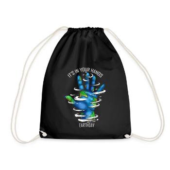 Hand Planet avec des nuages c’est entre vos mains pour - Sac de sport léger - noir - Devant