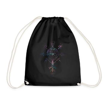 Keltischer Vikinger Vegvisir Kompass Wikinger - Turnbeutel - Schwarz - Vorne
