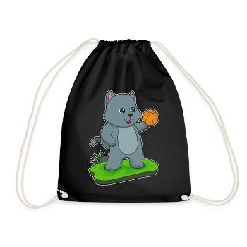 Joueur de basket-ball chat Basketball - Sac de sport léger - noir - Devant