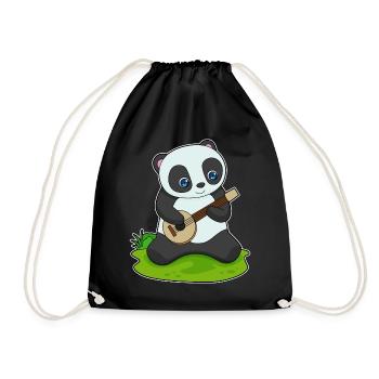 Panda Musicien Guitare Musique - Sac de sport léger - noir - Devant