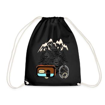 Forest Dwellers Nature Lovers Camping Holiday Holidays - Drawstring Bag - black - Front
