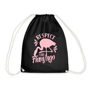 Respectez le flamant rose Flamant rose Flamants roses doux - Sac de sport léger - noir - Devant