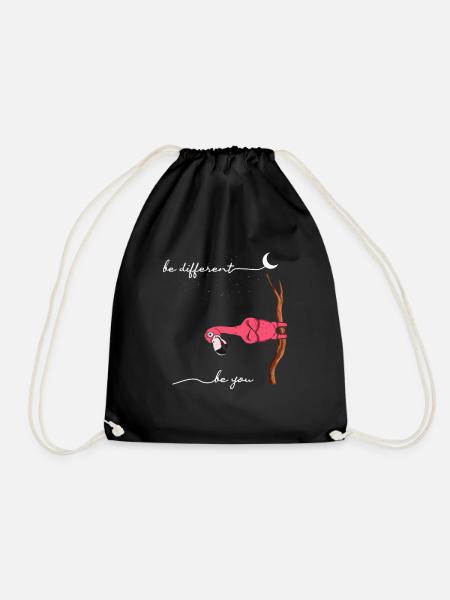 Be Different Flamingo Be You Autism Flamingo - Turnbeutel - Schwarz