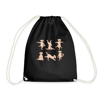 Yoga Labrador Meditation Dog fait des exercices de yoga - Sac de sport léger - noir - Devant