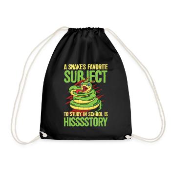 A Snake's Favorite Subject To Study In School - Turnbeutel - Schwarz - Vorne