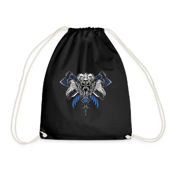 Keltischer Vikinger Vegvisir Kompass Wikinger - Turnbeutel - Schwarz - Vorne