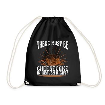 Cheesecake There Must Be Desserts Cheesecake Lover - Turnbeutel - Schwarz - Vorne