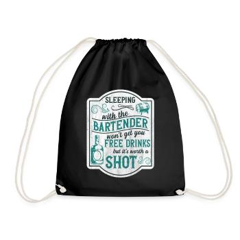 Dormir avec un barman Lustiges Bartender - Sac de sport léger - noir - Devant