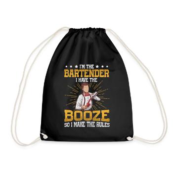 J’ai l’alcool alors je fais les règles Barman - Sac de sport léger - noir - Devant