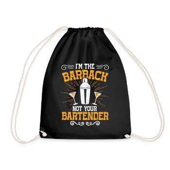 At The Barback Not Your Bartender - Drawstring Bag - black - Front