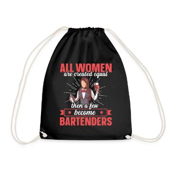 Juste quelques-uns deviennent barmans barman drôle - Sac de sport léger - noir - Devant