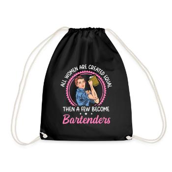 Juste quelques-uns deviennent barmans barman drôle - Sac de sport léger - noir - Devant