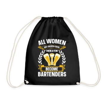 Juste quelques-uns deviennent barmans barman drôle - Sac de sport léger - noir - Devant