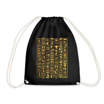 Hiéroglyphes égyptiens pour archéologue - Sac de sport léger - noir - Devant