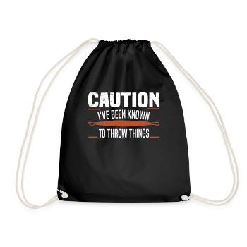 Poterie Argile Cours de poterie Poterie Getöpfert - Sac de sport léger - noir - Devant