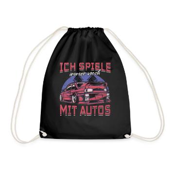 Ich spiele immer noch mit Autos - PS Liebhaber - Turnbeutel - Schwarz - Vorne