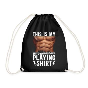 C’est mon saxophone sexy jouant du saxophone chemise - Sac de sport léger - noir - Devant