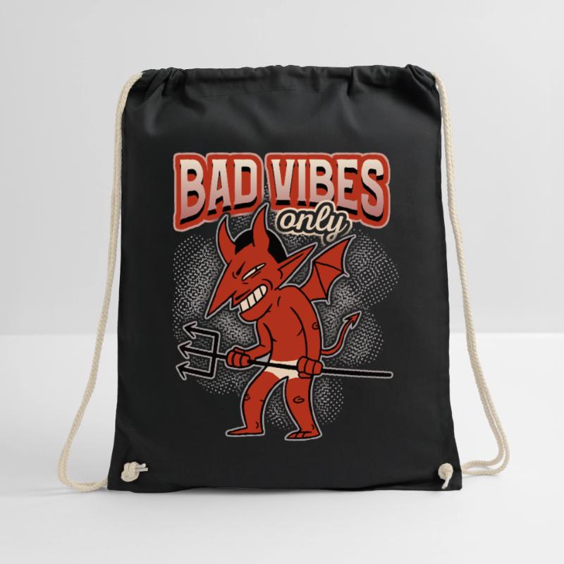 Funny saying with devil-devil, Devil Satan Drawstring Bag