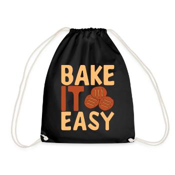 Bäcker Bäckerei Backen - Turnbeutel - Schwarz - Vorne