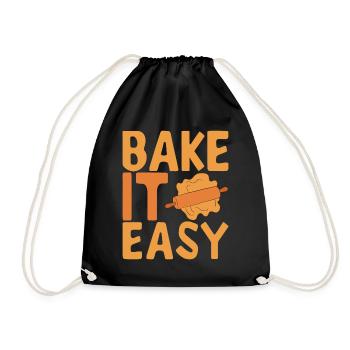 Bäcker Bäckerei Backen - Turnbeutel - Schwarz - Vorne