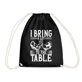 Arm wrestling arm wrestling - Drawstring Bag - black - Front