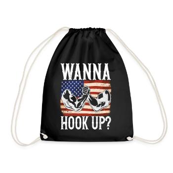 Arm wrestling arm wrestling - Drawstring Bag - black - Front