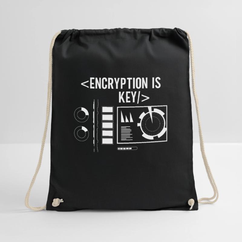 Encryption is the key Coding Coder Drawstring Bag