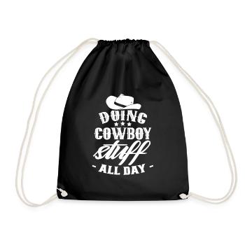 Les trucs de cow-boy toute la journée rendent le cow-boy mignon - Sac de sport léger - noir - Devant