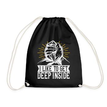 Arm wrestling arm wrestling - Drawstring Bag - black - Front