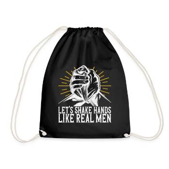 Arm wrestling arm wrestling - Drawstring Bag - black - Front