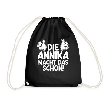 Annika - Turnbeutel - Schwarz - Vorne