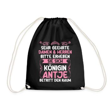 Antje - Turnbeutel - Schwarz - Vorne
