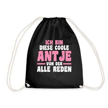 Antje - Turnbeutel - Schwarz - Vorne