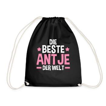 Antje - Turnbeutel - Schwarz - Vorne