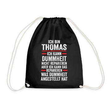 Thomas - Turnbeutel - Schwarz - Vorne