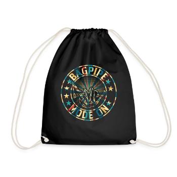 Mode cornemuse sur joueur de cornemuse - Lecteur de cornemuse - Sac de sport léger - noir - Devant