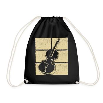 Cello Cellospieler Cellist - Turnbeutel - Schwarz - Vorne