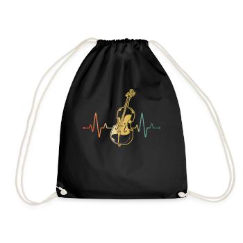 Cello Cellospieler Cellist - Turnbeutel - Schwarz - Vorne