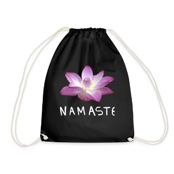 Yoga Damen Herren Fitness Spiritualität Meditation - Turnbeutel - Schwarz - Vorne