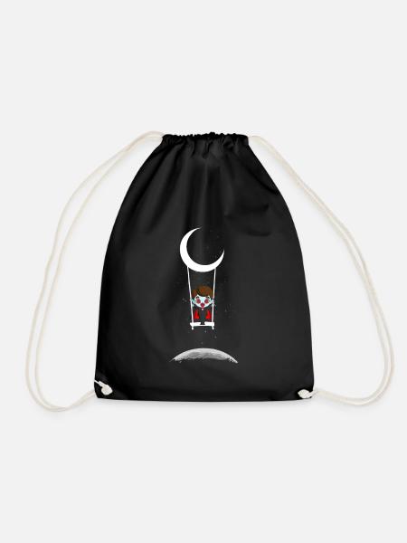 Dracula On Moon Swing Creepy Halloween - Sac de sport léger - noir