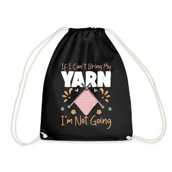 Tricoter si je ne peux pas apporter - Sac de sport léger - noir - Devant