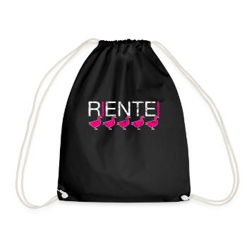 Rente - Turnbeutel - Schwarz - Vorne
