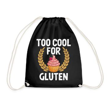 Gluten Glutenfrei - Turnbeutel - Schwarz - Vorne