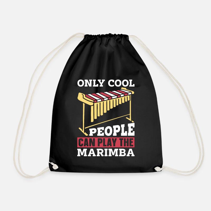 Marimba Only Cool People Instrument Marimba Player - Turnbeutel - Schwarz