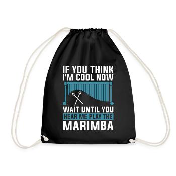 Marimba Si tu penses que je suis cool instrument de musique - Sac de sport léger - noir - Devant