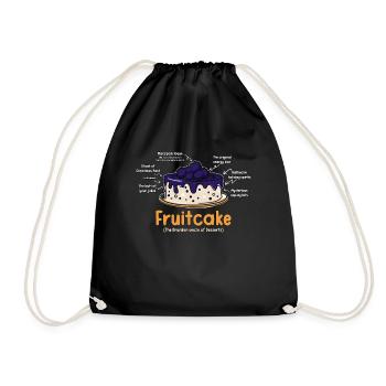 Fruitcake Bake Thanksgiving Nutty Nutrition Facts - Sac de sport léger - noir - Devant