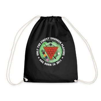 Snooker player Snooker born 2011 birthday - Drawstring Bag - black - Front