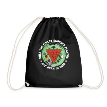 Snooker player Snooker born 2008 birthday - Drawstring Bag - black - Front