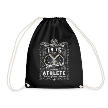 Vintage 1975 Baseball Cadeau d’anniversaire Hobby - Sac de sport léger - noir - Devant